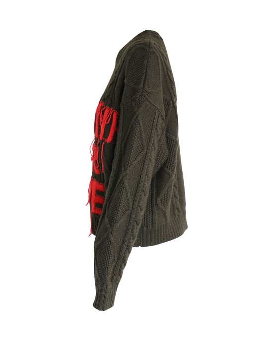 Valentino Garavani I Breathe Your Love Pullover aus Schurwolle - Grün - Image 2