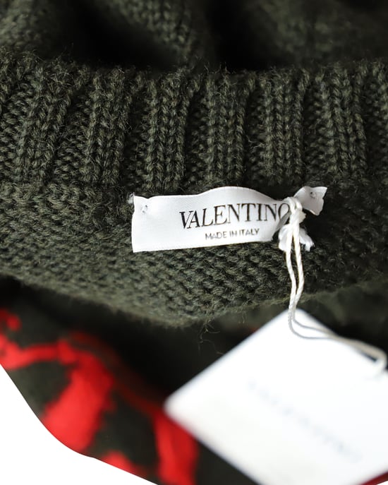 Valentino Garavani I Breathe Your Love Pullover aus Schurwolle - Grün - Image 4