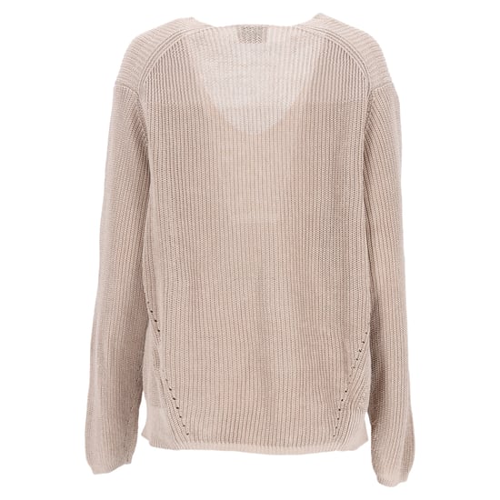 Acne Studios Strickpullover mit Rundhalsausschnitt aus braunem Leinen - Image 3