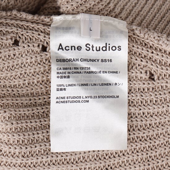 Acne Studios Strickpullover mit Rundhalsausschnitt aus braunem Leinen - Image 5