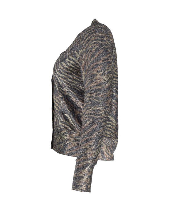 Ganni Lurex Jersey-Cardigan aus Polyester mit Tiermuster - Image 2