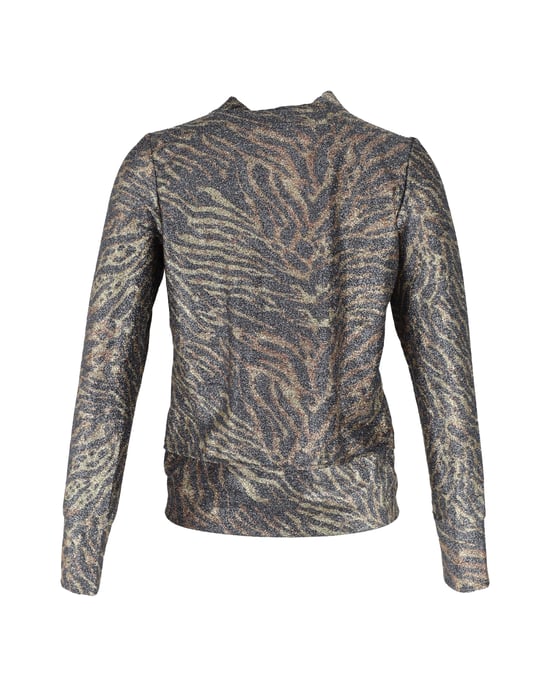 Ganni Lurex Jersey-Cardigan aus Polyester mit Tiermuster - Image 3