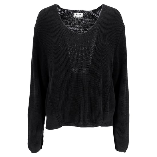 Acne Studios Strickpullover mit Rundhalsausschnitt aus schwarzem Leinen - Image 1
