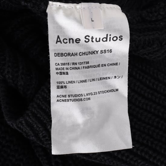 Acne Studios Strickpullover mit Rundhalsausschnitt aus schwarzem Leinen - Image 5