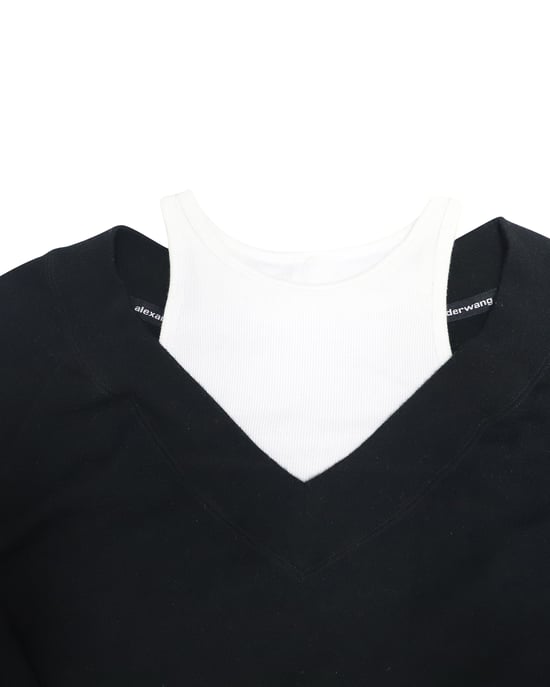 Alexander Wang Lagenpulloverkleid aus schwarzer Merinowolle - Image 6