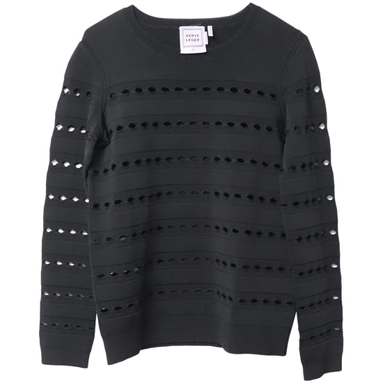 Hervé Léger Pre-owned Stretch-Strick-Bandagepullover aus Rayon - Schwarz - Image 4