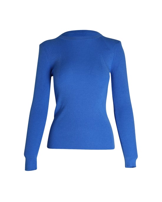 Sandro Paris Strickpullover aus blauem Acryl - Image 1