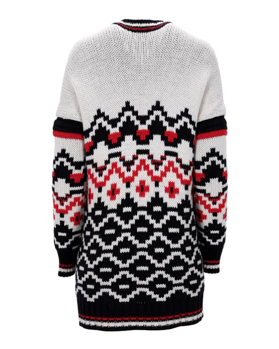 Maje Mercouer Fair Isle Strickjacke mit Reißverschluss vorne aus mehrfarbiger Wolle - Image 2