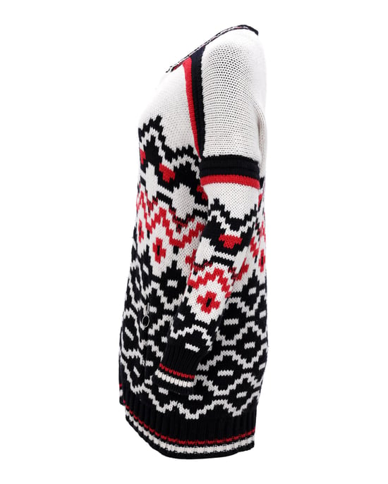 Maje Mercouer Fair Isle Strickjacke mit Reißverschluss vorne aus mehrfarbiger Wolle - Image 3