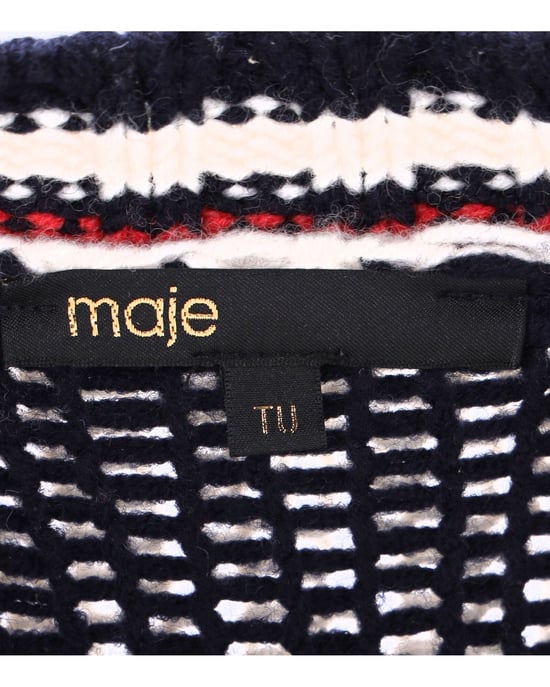 Maje Mercouer Fair Isle Strickjacke mit Reißverschluss vorne aus mehrfarbiger Wolle - Image 4