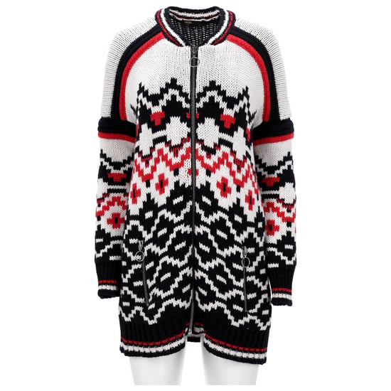 Maje Mercouer Fair Isle Strickjacke mit Reißverschluss vorne aus mehrfarbiger Wolle - Image 6