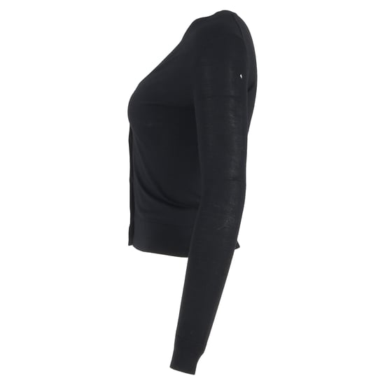 Schwarze Strickjacke mit V-Ausschnitt und Knöpfen von Theory aus Wolle - Image 2
