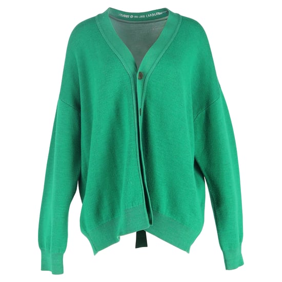 Acne Studios V-Ausschnitt-Cardigan aus grüner Wolle - Image 1