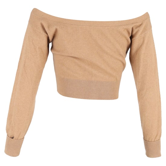 Alexander Wang Transparenter, kurzer Cardigan mit Passe aus brauner Wolle - Image 3