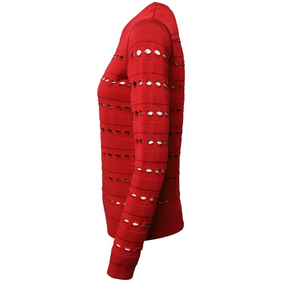 Herve Leger Stretch-Strick-Bandagenpullover aus roter Viskose - Image 2