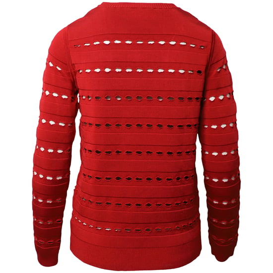 Herve Leger Stretch-Strick-Bandagenpullover aus roter Viskose - Image 3