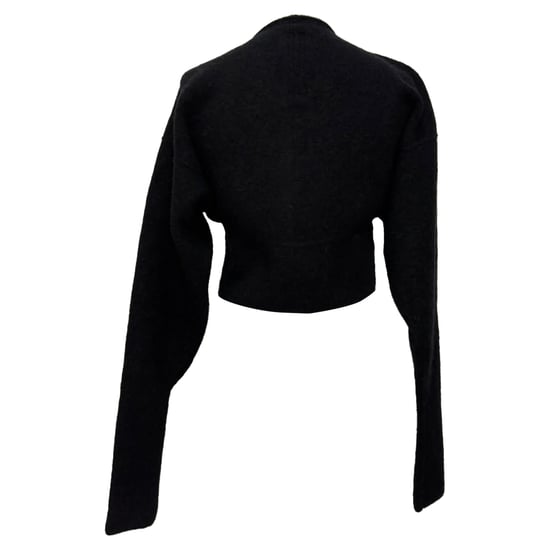 Rick Owens Batwing Klaus Zip Cardigan aus schwarzer Alpakawolle - Image 3