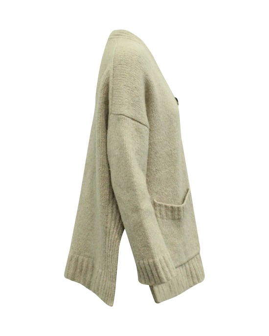 Acne Studios Oversize-Strickcardigan aus beiger Wolle - Image 2