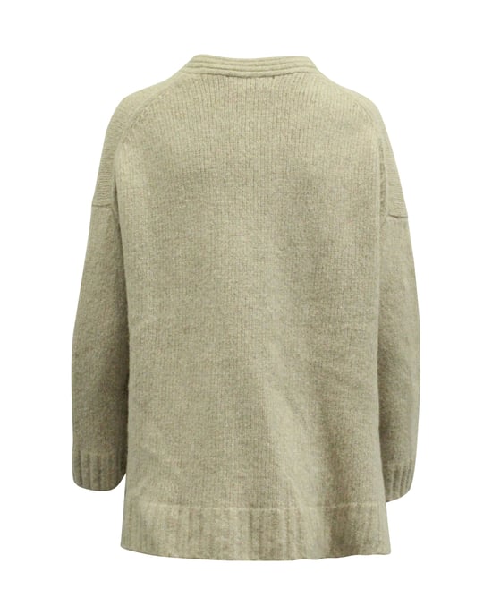 Acne Studios Oversize-Strickcardigan aus beiger Wolle - Image 3