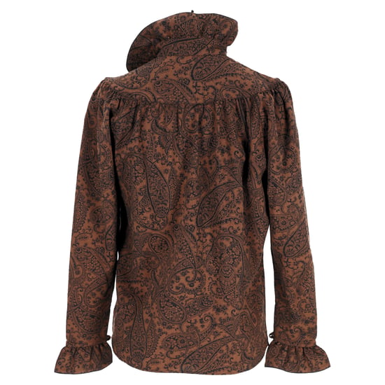 Kenzo Bluse mit Paisley-Muster aus brauner Wolle - Image 3