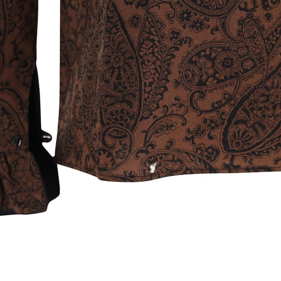 Kenzo Bluse mit Paisley-Muster aus brauner Wolle - Image 6