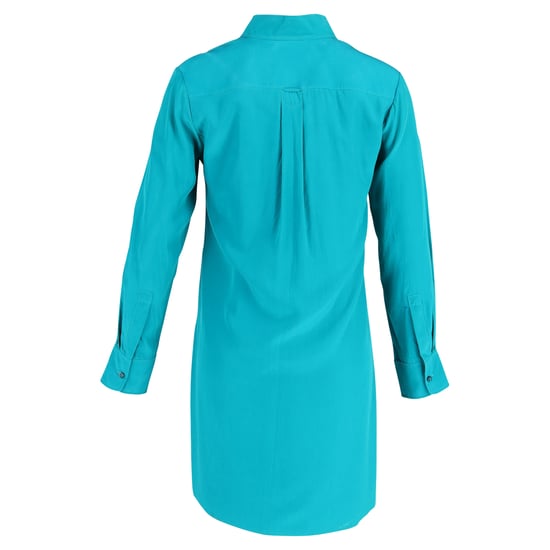 Chloé Bluse mit Bindekragen aus türkisfarbener Seide - Image 3