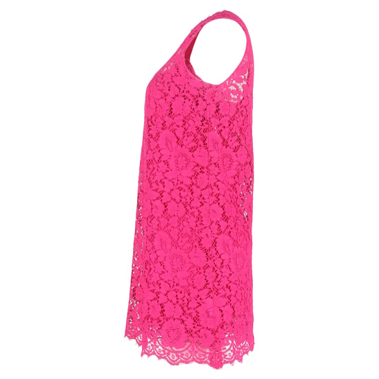 Dolce & Gabbana Minikleid mit Spitzenmuster aus rosa Baumwolle - Image 2
