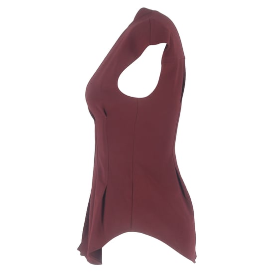 Theory Bluse mit Taillengürtel aus burgunderfarbenem Polyester - Image 2