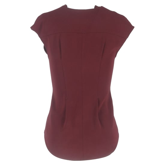 Theory Bluse mit Taillengürtel aus burgunderfarbenem Polyester - Image 3