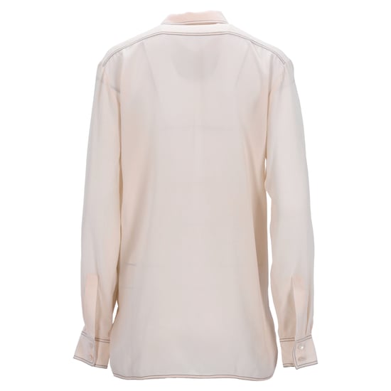 Stella McCartney Langarmhemd mit zwei Taschen aus hellpfirsichfarbenem Crêpe-Satin - Image 3