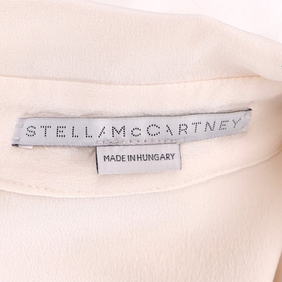 Stella McCartney Langarmhemd mit zwei Taschen aus hellpfirsichfarbenem Crêpe-Satin - Image 4