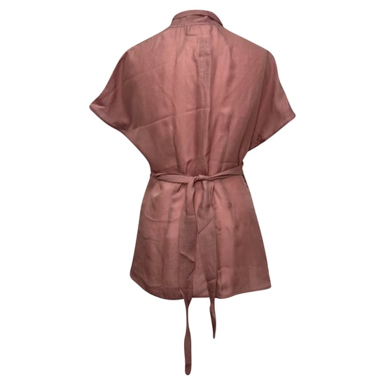Rick Owens Wickelbluse aus Waffelstrick in rosa Viskose - Image 3