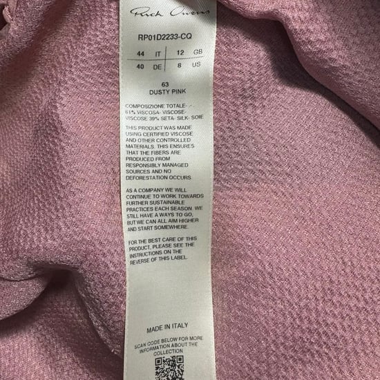 Rick Owens Wickelbluse aus Waffelstrick in rosa Viskose - Image 6