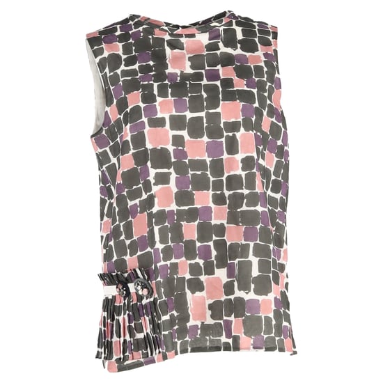 Max Mara Tanktop mit Print und Falten aus mehrfarbiger Baumwolle - Image 1