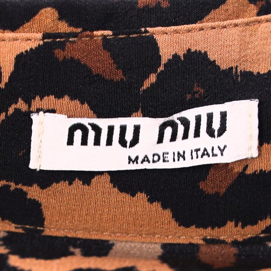 Miu Miu Rüschenbluse mit Leopardenmuster aus brauner Seide - Image 4