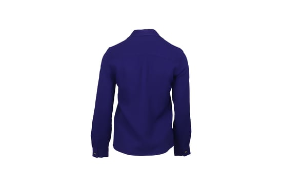 Chloe Bluse mit Knopfleiste aus lila Seide - Image 2
