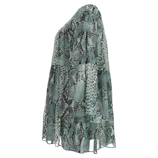 Pierre Balmain Chiffonbluse mit Schlangenmuster in Grün - Image 2