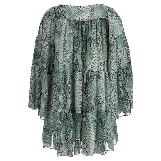 Pierre Balmain Chiffonbluse mit Schlangenmuster in Grün - Image 3