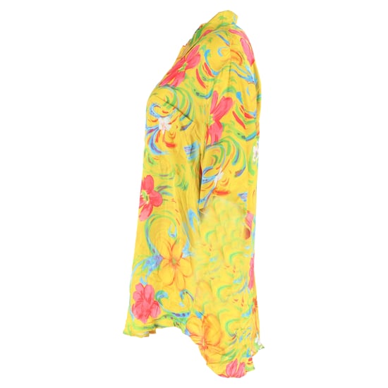 Balenciaga Bluse mit Blumenmuster aus mehrfarbigem Seidenstoff - Image 2