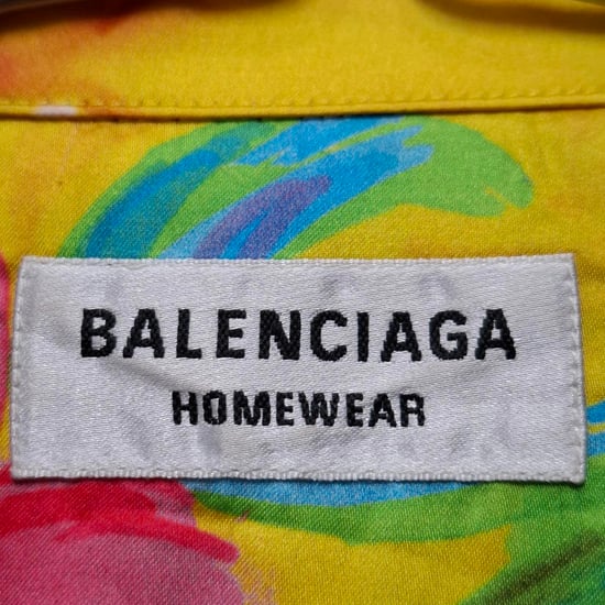 Balenciaga Bluse mit Blumenmuster aus mehrfarbigem Seidenstoff - Image 4
