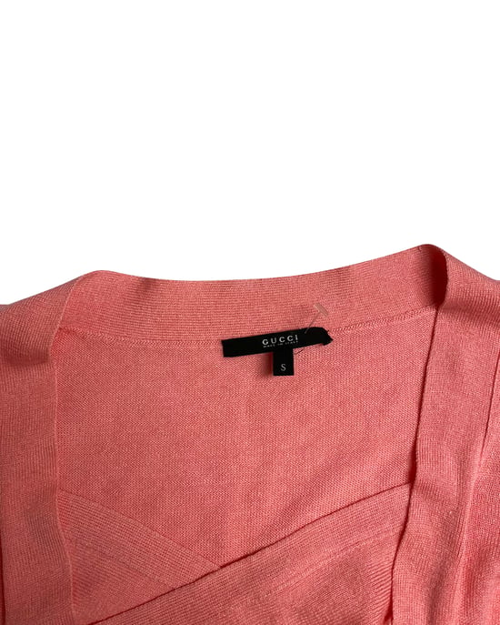 Gucci Strickbluse aus rosa Schurwolle - Image 2