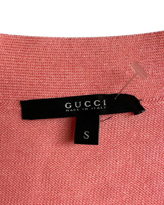 Gucci Strickbluse aus rosa Schurwolle - Image 5