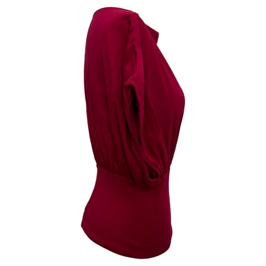 Rick Owens Kurzarmbluse mit U-Boot-Ausschnitt aus rosa Baumwolle - Image 2