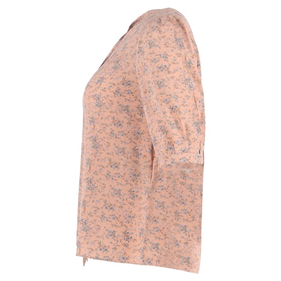 Celine Bluse aus bedrucktem Crêpe mit Schleife in Pfirsichseide - Image 2