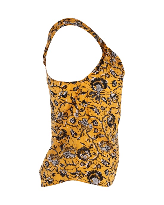 Isabel Marant Neckholder-Top mit Blumenmuster aus gelber Baumwolle - Image 2