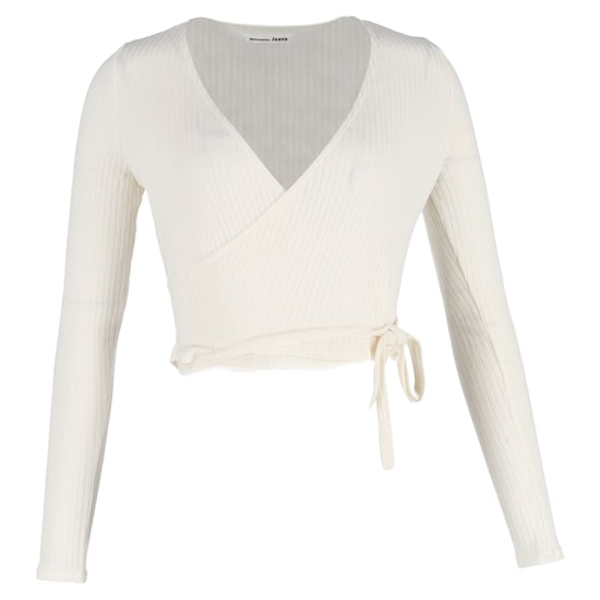 Reformation Jeans Wickeloberteil in Creme Modal - Image 1