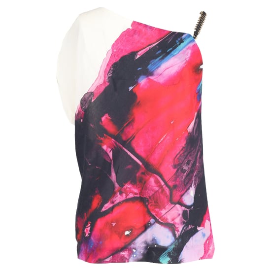 Escada Trägertop mit Print und Kettenverzierung aus mehrfarbiger Seide - Image 3