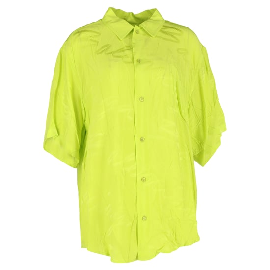 Balenciaga Handgeschriebenes Minimal Shirt aus Neon-Grüner Viskose - Image 1