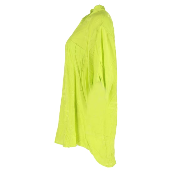Balenciaga Handgeschriebenes Minimal Shirt aus Neon-Grüner Viskose - Image 2