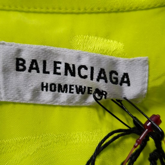 Balenciaga Handgeschriebenes Minimal Shirt aus Neon-Grüner Viskose - Image 4